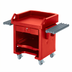 Thumbnail image #1 for Cambro Versa Cash Register Cart with Adjustable Tray Rails and Heavy-Duty Casters, Hot Red