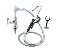 OptiFlow Single Valve Deck Mount Pot Filler with 72-Inch Stainless Steel Braided Hose