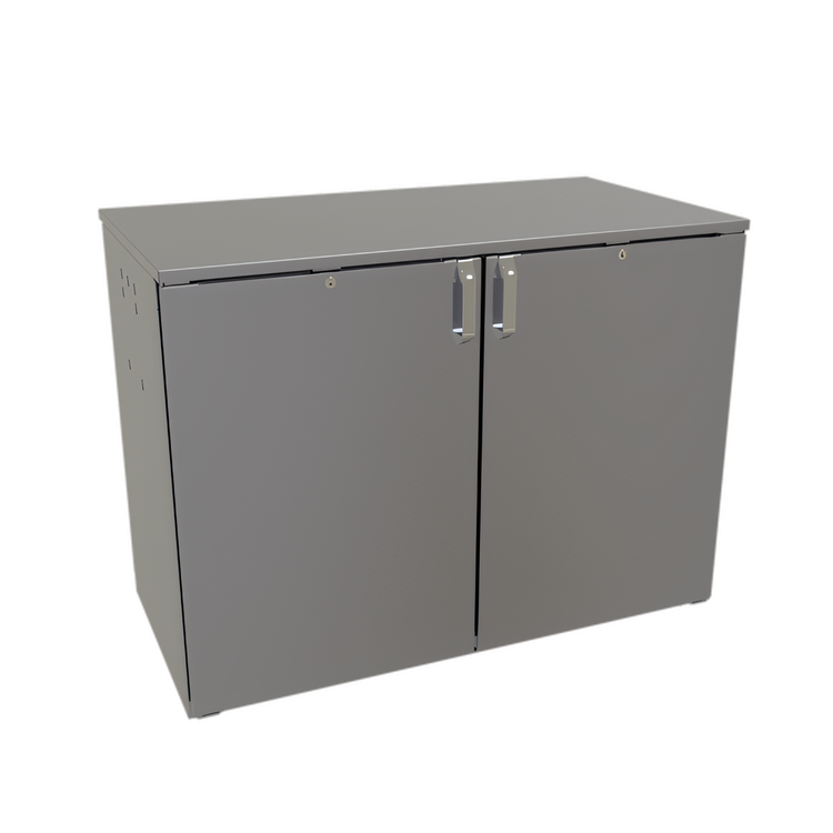 Product image #1 for Glastender CP1RB48 Single-Zone Pass-Thru Back Bar Cooler, 48 Inch, Two-Section, Remote Refrigeration, 4 Solid Swing Doors