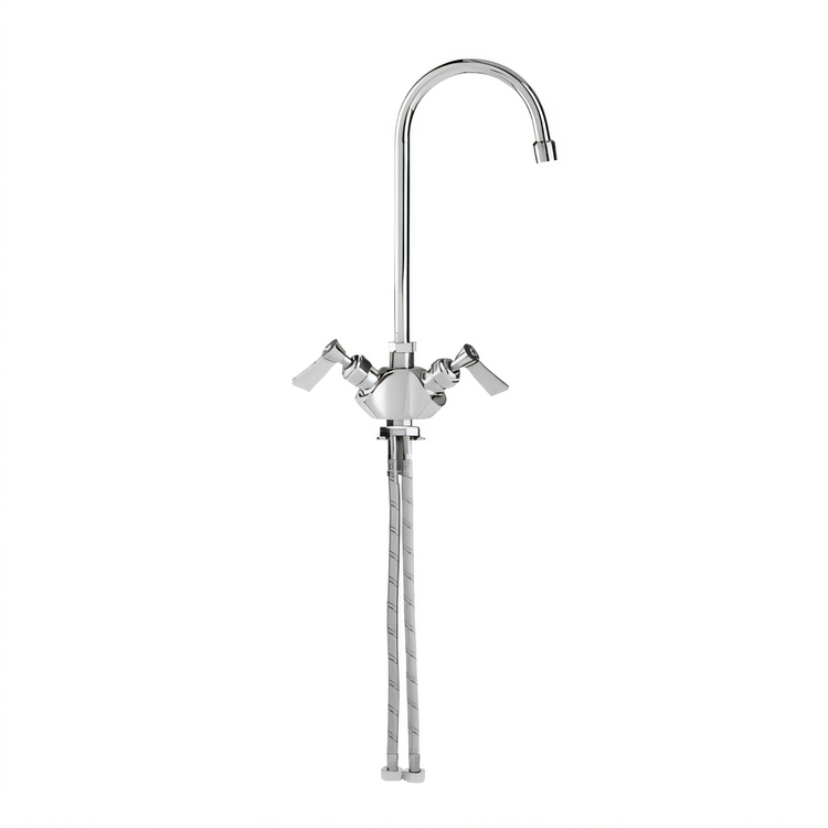 Product image #1 for Fisher 52906 Commercial Deck-Mount Single-Hole Dual-Control Faucet with 12-Inch Gooseneck Spout