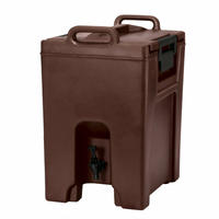 Cambro Ultra Camtainer 10.5 Gallon Insulated Beverage Carrier, Dark Brown