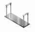 Thumbnail image #1 for Ceiling-Mounted Single Deck Stainless Steel Shelf, 36 Inch W x 18 Inch D