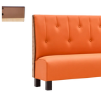 Thumbnail image #1 for ATSMFG ATS AT&S-ASWB-K42-RD GR7 Kevin Wall Booth, 42" high, Raindrop back, removable sinuous spring seat with connecting links, upholstered, heavy