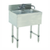 Thumbnail image #1 for Advance Tabco Special Value Series 24-Inch Wide 2-Compartment Stainless Steel Bar Sink with Splash-Mounted Faucet and 4-Inch Backsplash