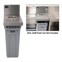 Advance Tabco Prestige Supreme Underbar Trash Receptacle Cover for Slim Jim Trash Can, 12 x 25 x 19 Inches