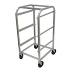Thumbnail image #1 for Advance Tabco BC3 3-Tier Open Aluminum Bus Box Cart, Holds 3 Bus Boxes, 5-Inch Swivel Casters