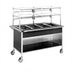 Thumbnail image #1 for Atlas Metal CAIC-3 50-Inch Ice Cooled Mobile Cold Food Serving Counter with 3-Pan Capacity