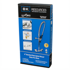 Thumbnail image #1 for BK Resources WorkForce CP-VSMPR-WB-G Splash-Mounted Pre-Rinse Assembly, 8-Inch Centers, Triple-Ply Hose, 12-Inch Wall Bracket