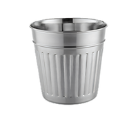 American Metalcraft OSCAR3 66 oz Stainless Steel Tabletop Trash Can, Brushed Finish