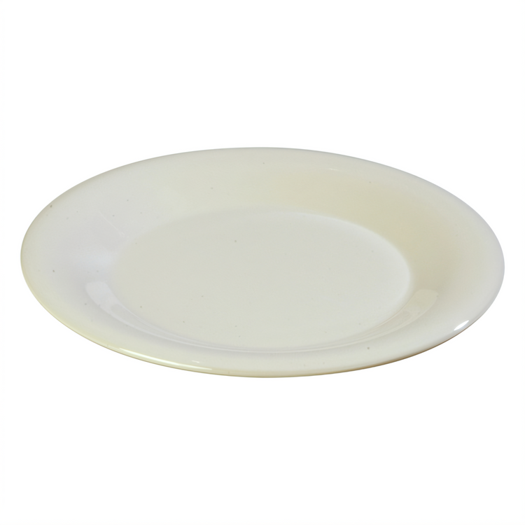 Product image #1 for Sierrus™ 9-Inch Round Bone Melamine Wide Rim Dinner Plate with Elevated Foot