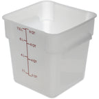 Thumbnail image #1 for CFS Brands Squares 11963PE02 Square Polyethylene Food Storage Container, 8 qt, White, 8-3/4 x 9 in, Container Only Case of 6