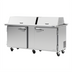 Thumbnail image #1 for Turbo Air PRO Series 2-Section Mega Top Sandwich/Salad Prep Table with Dual-Sided Lids, 30-Pan, 72-5/8-Inch
