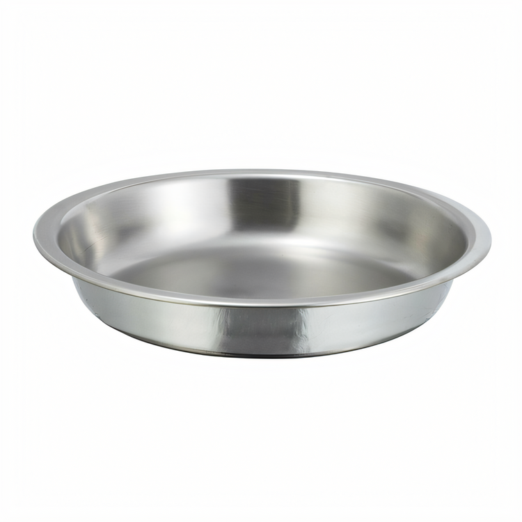 Product image #1 for Winco 4 Qt Round Stainless Steel Food Pan for Model 203