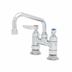 Thumbnail image #1 for T&S Brass B-2283 Double Pantry Deck-Mount Mixing Faucet, 4-Inch Centers, 6-Inch Swing Nozzle