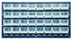 Thumbnail image #1 for Quantum Wall-Mounted Louvered Panel Starter Unit with 32 Clear Bins, 36 x 6 x 19 Inches