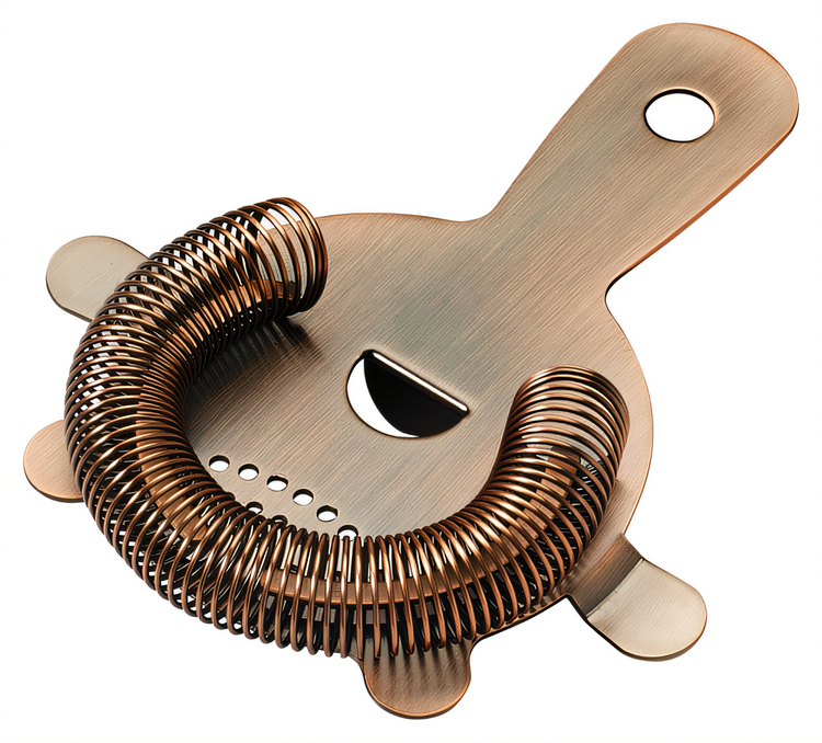 Product image #1 for After 5 4-Prong Antique Copper Cocktail Bar Strainer, 5-3/4 Inch, 18/8 Stainless Steel