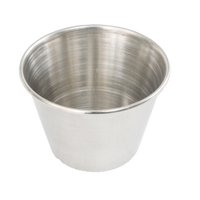Crestware 3 oz 18/8 Stainless Steel Rolled Rim Sauce Cup