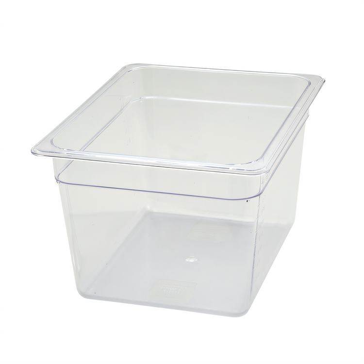Product image #1 for Winco Poly-Ware 1/2 Size Clear Polycarbonate Food Pan, 7-3/4 Inch Deep