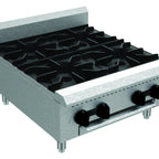 Thumbnail image #1 for Serv-Ware SHPS-24-SA 24-Inch 4-Burner Natural Gas Hot Plate with Stainless Steel Construction and Cast Iron Grates