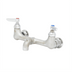 Thumbnail image #1 for Wall-Mount Service Sink Faucet with 8-Inch Centers, 5-Inch Rigid Spout, Pail Hook, Rough Chrome-Plated Finish