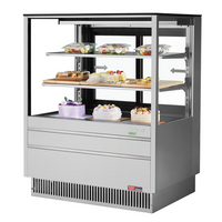 Turbo Air 36-Inch Straight Front See-Thru Refrigerated Bakery Display Case, 11.8 Cu. Ft., Self-Contained, Stainless Steel