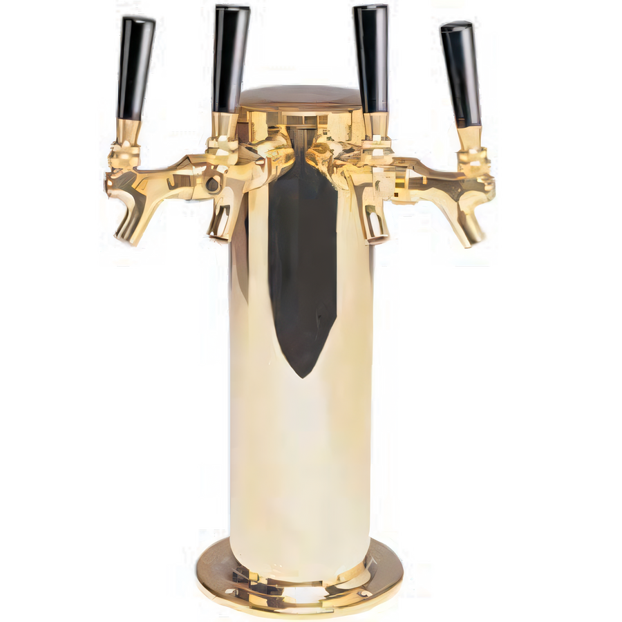 Product image #1 for Micro Matic 4-Faucet Glycol-Cooled Countertop Column Draft Beer Tower
