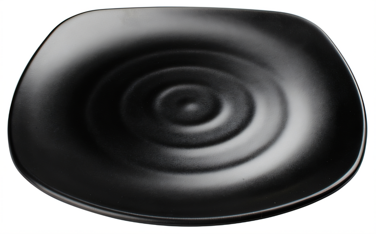 Product image #1 for Winco Ardesia Rika 13-3/4-Inch Square Melamine Plate, Black