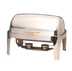Thumbnail image #1 for Adagio Gold-Handled Rectangular Roll-Top Chafer, 9 Qt., 18/10 Stainless Steel