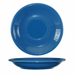 Thumbnail image #1 for International Tableware Cancun 81376-06S Ceramic Bistro Saucer, 6-1/4-Inch Round, Ocean Blue Case of 3 Dozen