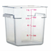 Thumbnail image #1 for Omcan 8 Quart Square Clear Polycarbonate Food Storage Container, Lid Not Included