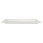 Thumbnail image #1 for Crestware Quattro QUA93 14-Inch Rectangular Flat Pearl White Ceramic Plate Case of 12