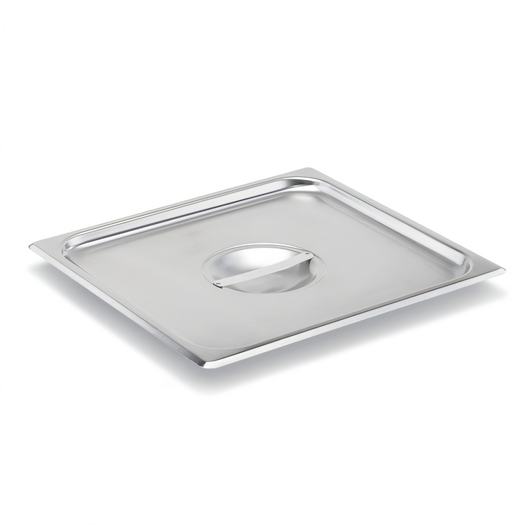 Product image #1 for Vollrath Super Pan V 2/3 Size Flat Solid Stainless Steel Steam Table Pan Cover with Handle