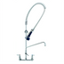 Thumbnail image #1 for T&S Brass EasyInstall 8-inch Wall-Mount Pre-Rinse Unit with 12-inch Add-On Faucet and 0.65 GPM JeTSpray Spray Valve