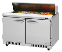 Turbo Air PRO Series 48-1/4-Inch Front Breathing 2-Section Sandwich/Salad Prep Table with 12-Pan Opening