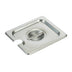 Thumbnail image #1 for Winco 1/6 Size Slotted Steam Table Pan Cover with Handle, 25-Gauge 18/8 Stainless Steel