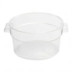 Thumbnail image #1 for Omcan USA 80174 2 Qt Round Clear Polycarbonate Food Storage Container, Container Only Case of 24