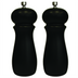 Thumbnail image #1 for Winco 2-Piece Pepper Mill Set, Rubberwood, Black Matte Finish, 2-1/4-Inch Dia. x 6-Inch H