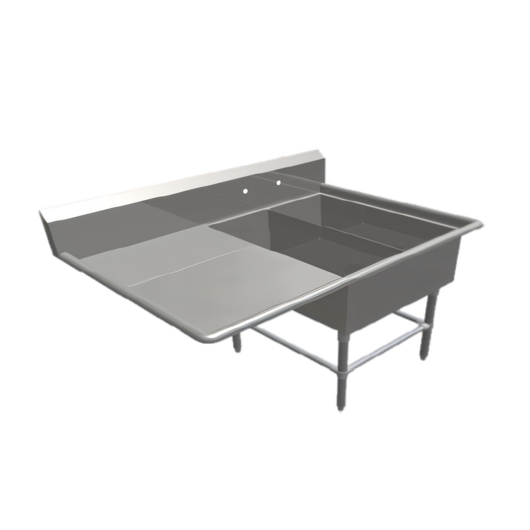 Product image #1 for John Boos Pro-Bowl 2-Compartment Platter Sink with Left Drainboard, 56-3/16"W x 36-1/2"D x 43"H