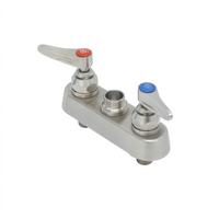 EverSteel 4-Inch Deck Mount Stainless Steel Workboard Mixing Faucet with Lever Handles, Less Nozzle