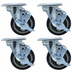 Thumbnail image #1 for BK Resources 4SBR-1PT-PLY-PS4 Shelf Casters & Leveling Feet