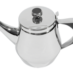 Thumbnail image #1 for Town Equipment Cantonese 24332 30 oz Stainless Steel Teapot with Built-In Strainer and Insulated Bakelite Handle