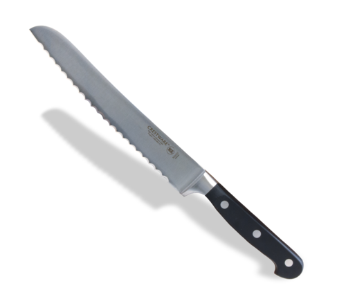 Product image #1 for Crestware 8-Inch Forged Bread Knife, High Carbon German Steel, Black Handle