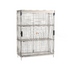 Thumbnail image #1 for Metro SlideSecure Super Erecta Stationary Stainless Steel Security Cage with Sliding Doors and 2 Intermediate Shelves
