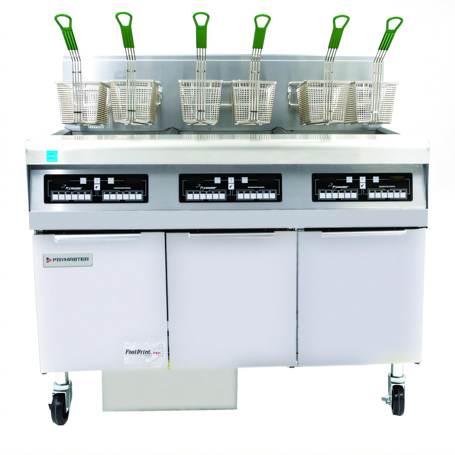 Product image #1 for Frymaster H55 High Efficiency Open-Pot Gas Fryer Battery with Built-In Filtration, 3 x 50-Lb Frypots