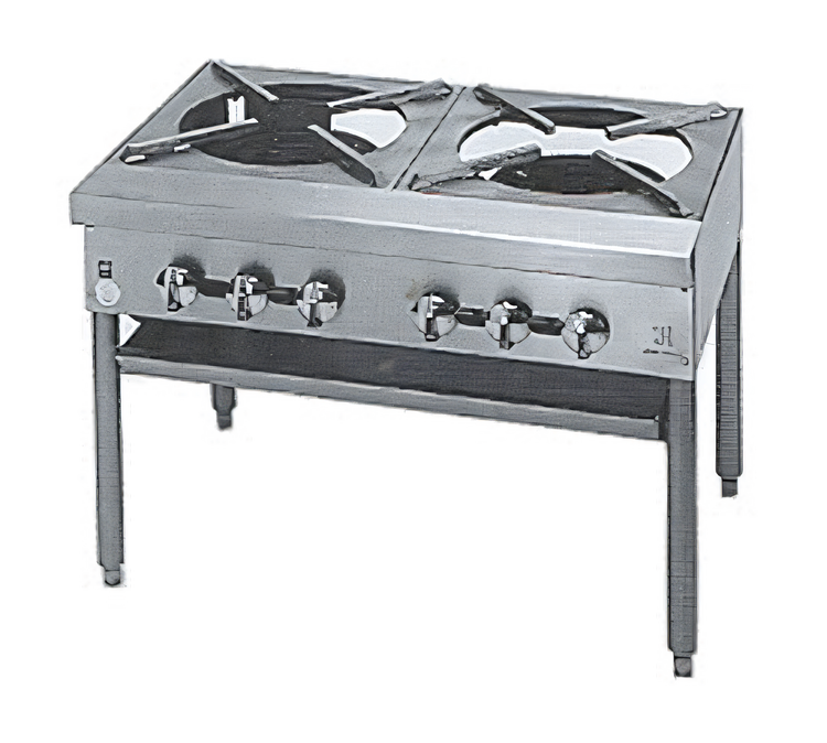 Product image #1 for Supreme JSP-224 36 Inch Two Burner Natural Gas Commercial Stock Pot Range