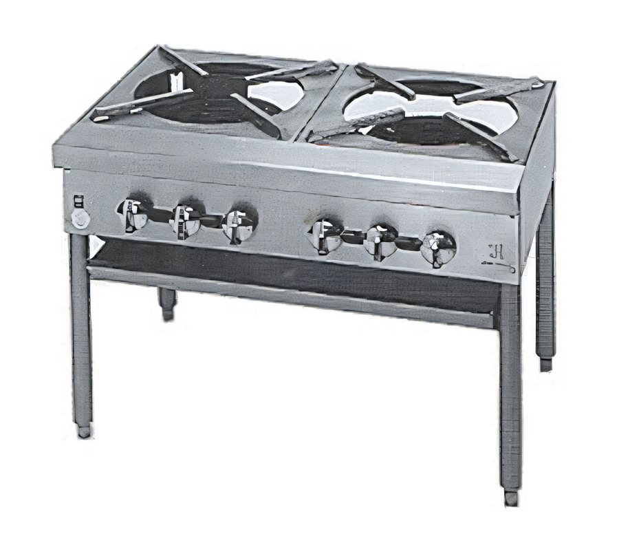 Product image #1 for Supreme JSP-224 36 Inch Two Burner Natural Gas Commercial Stock Pot Range