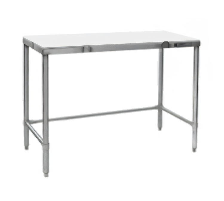 Product image #1 for Eagle Group 120-Inch W x 24-Inch D Poly Top Cutting Table with Stainless Steel Tubular Base