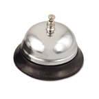 Thumbnail image #1 for Alegacy Foodservice Products 715 Call Bell, 3-Inch Base Diameter, Nickel-Plated with Plastic Base Case of 12