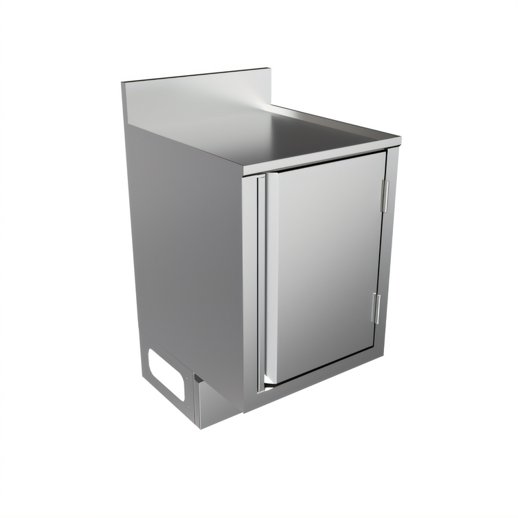 Product image #1 for BK Resources Call Series Stainless Steel Underbar Cabinet, Flat Top, Pedestal Base, 18 x 21 Inches