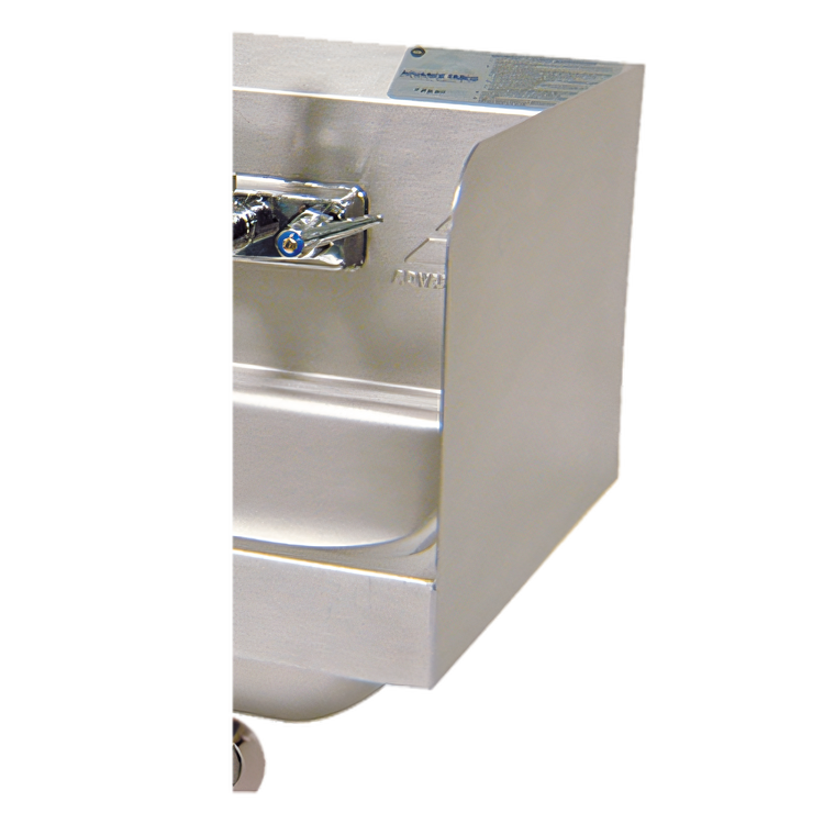 Product image #1 for Advance Tabco Welded Double Side Splash Guard for Hand Sinks, 12-Inch High, 14 x 16-Inch Bowl